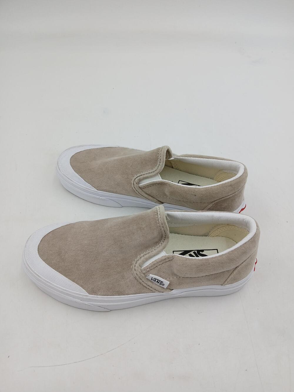 Vans Slip-On Shoes Womens Size 5 Beige Suede Low Top Casual Skate Sneakers